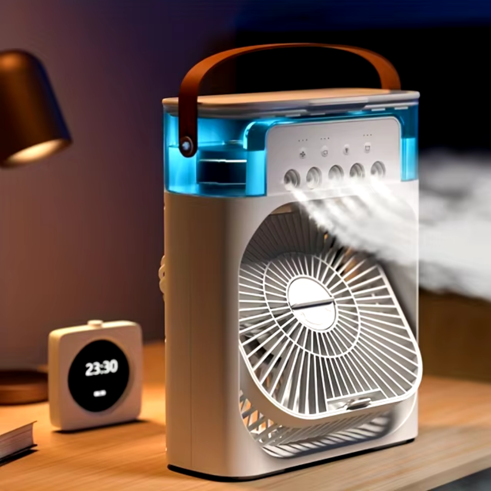 Climatizador e Umidificador Portátil com LED e Reservatório de Água - Zatto