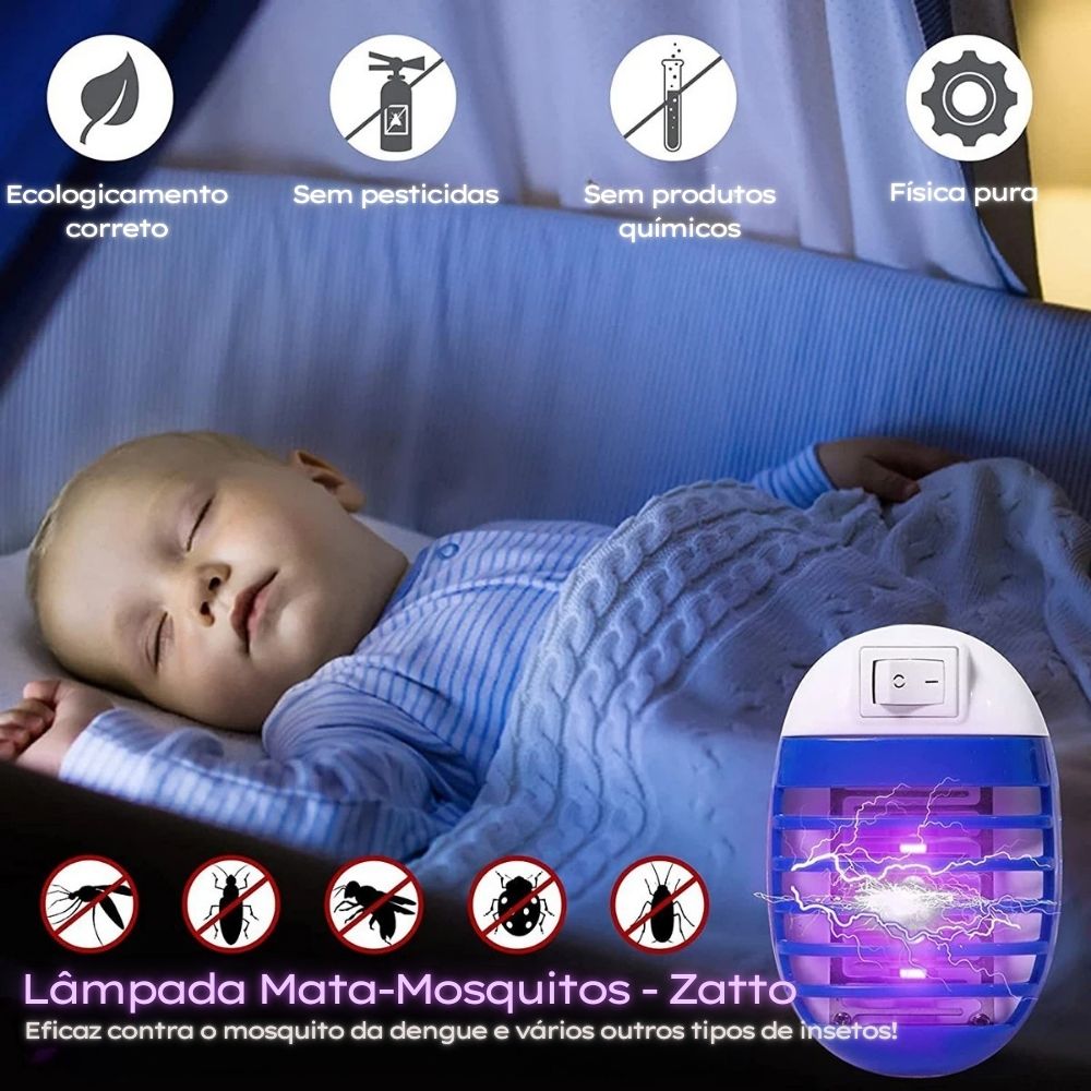 Lâmpada Mata-Mosquitos LED Killer - Zatto