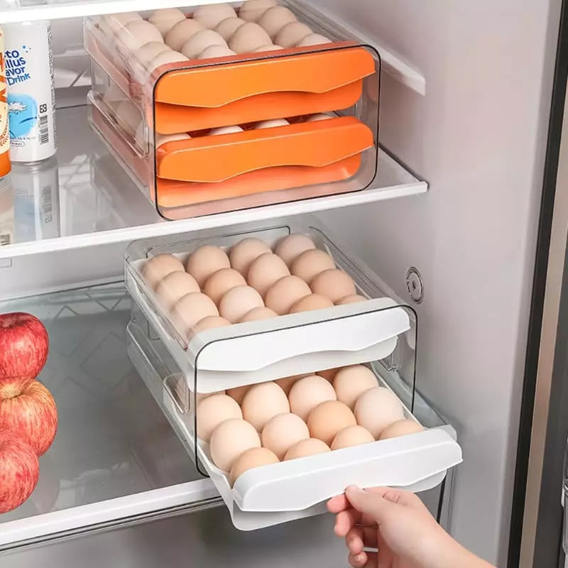 Organizador de Geladeira com Gaveta Dupla para Ovos - Zatto